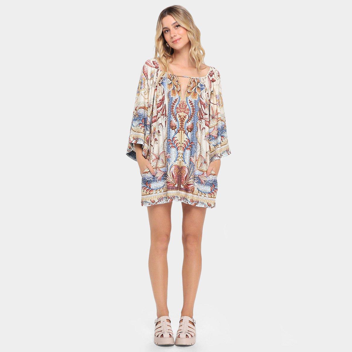 Vestido Farm Curto Vitral do Mar - 6