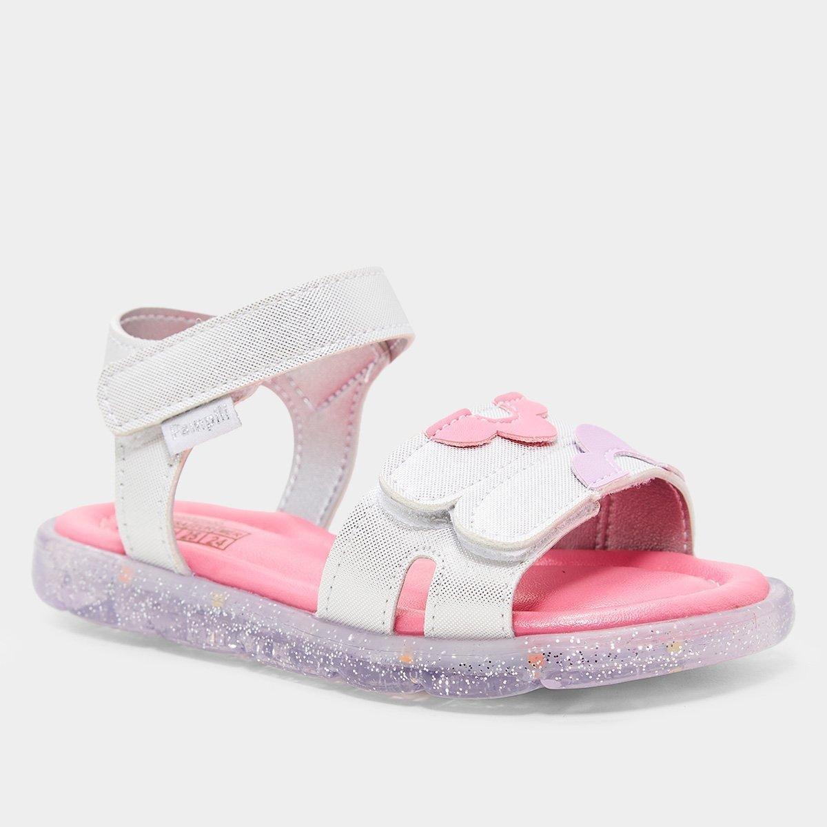 Sandália Infantil Pampili Lulli Com Led Menina - 3