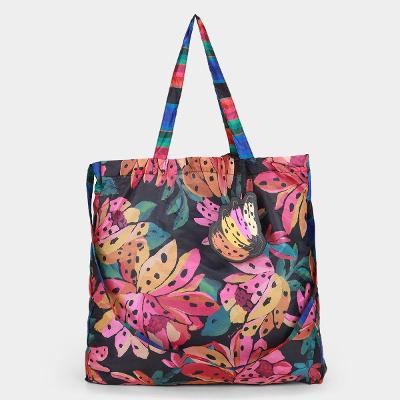 Bolsa Farm Me Leva Flor De Banana Preto