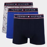 Kit Cueca Boxer Tommy Hilfiger Stretch Trunk Fancy 3 Peças - 1