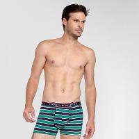 Kit Cueca Boxer Tommy Hilfiger Stretch Trunk Fancy 3 Peças