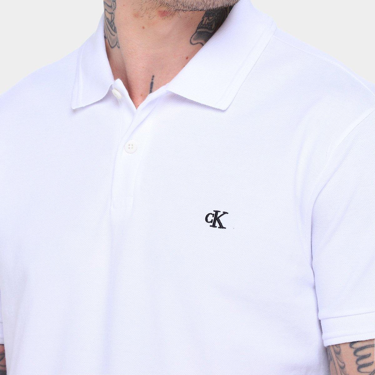 Camisa Polo Calvin Klein Logo Bordado Masculina - 3