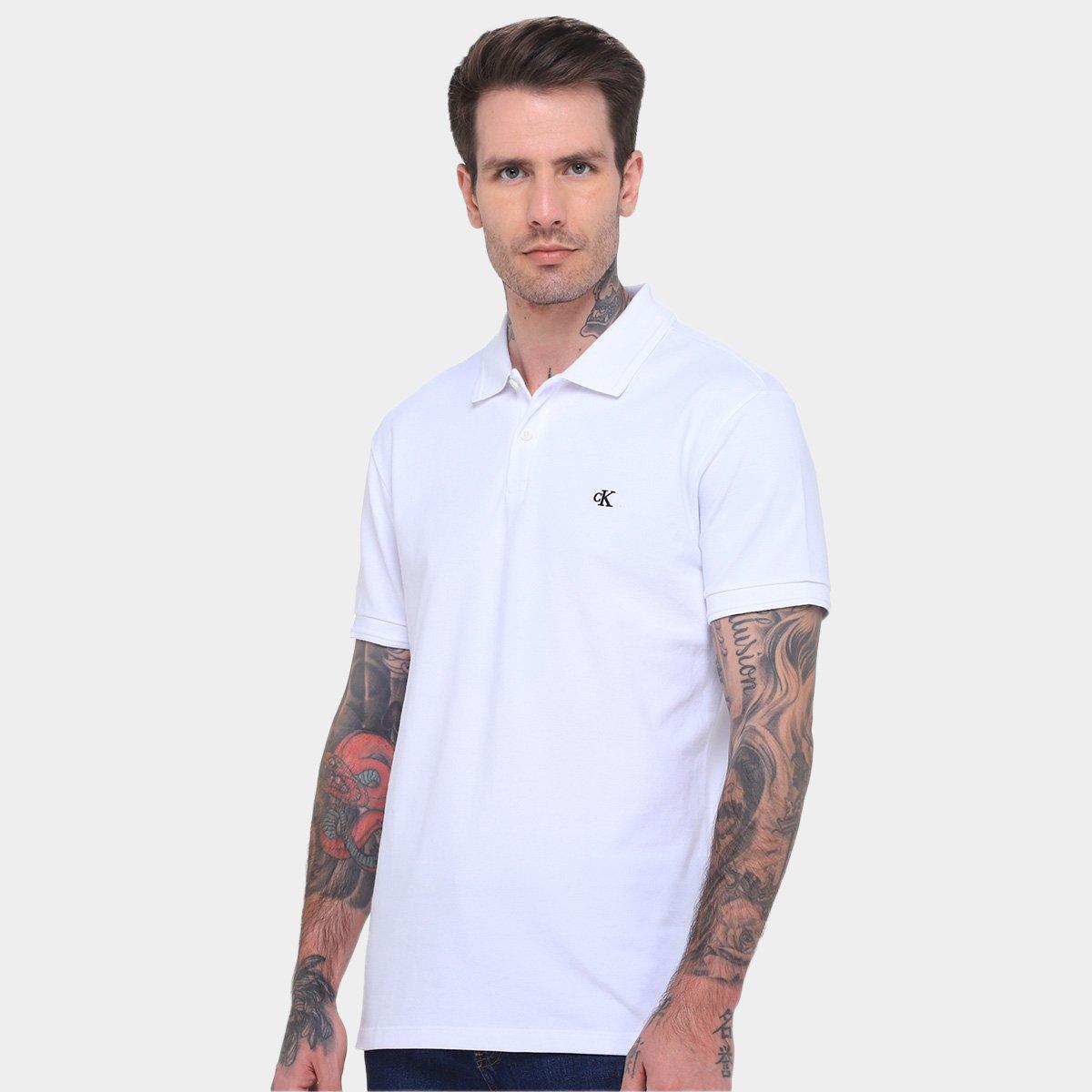 Camisa Polo Calvin Klein Logo Bordado Masculina - 1