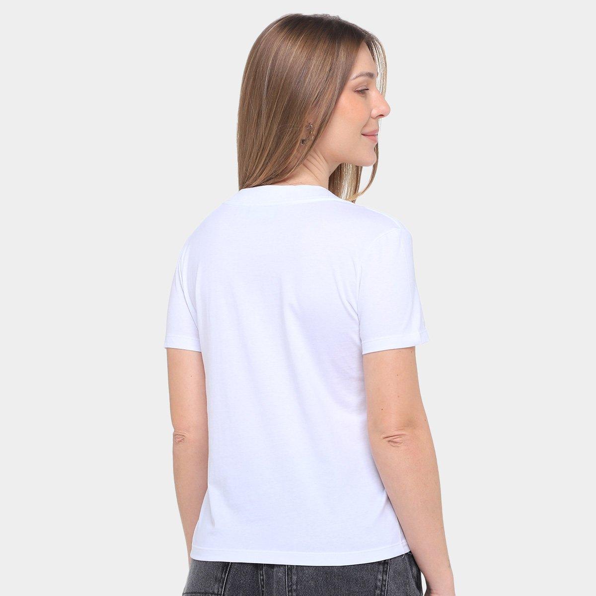 Camiseta Calvin Klein Egípicio Patch V Feminina - 2