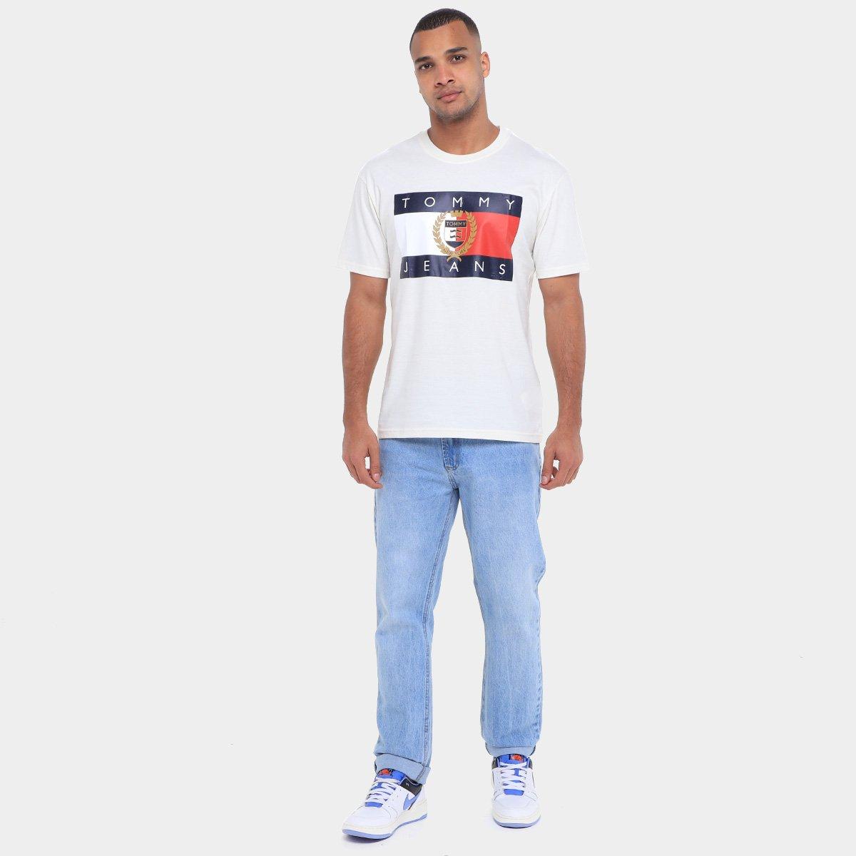 Camiseta Tommy Jeans RWB Crest FLG Masculina - 4