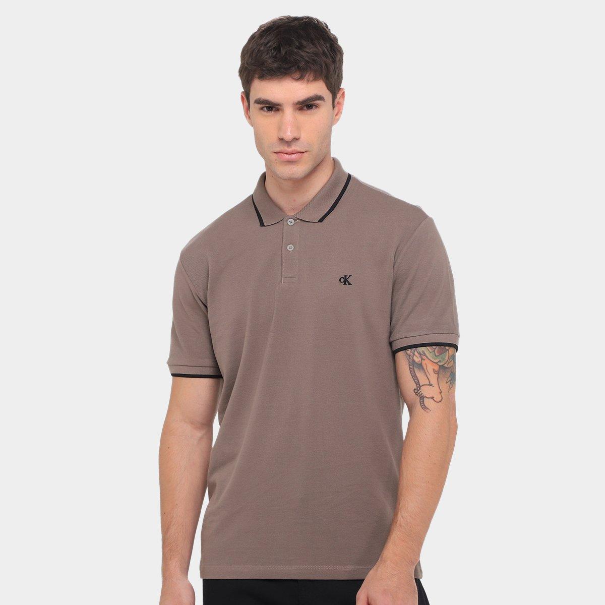 Camisa Polo Calvin Klein Friso Masculina - 1