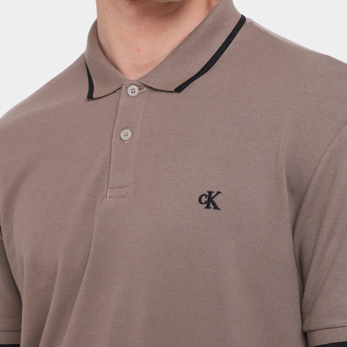 Camisa Polo Calvin Klein Friso Masculina - 3