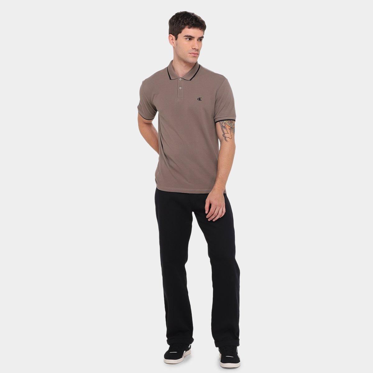 Camisa Polo Calvin Klein Friso Masculina - 4
