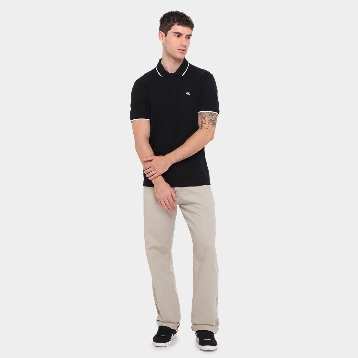 Camisa Polo Calvin Klein Friso Masculina - 4