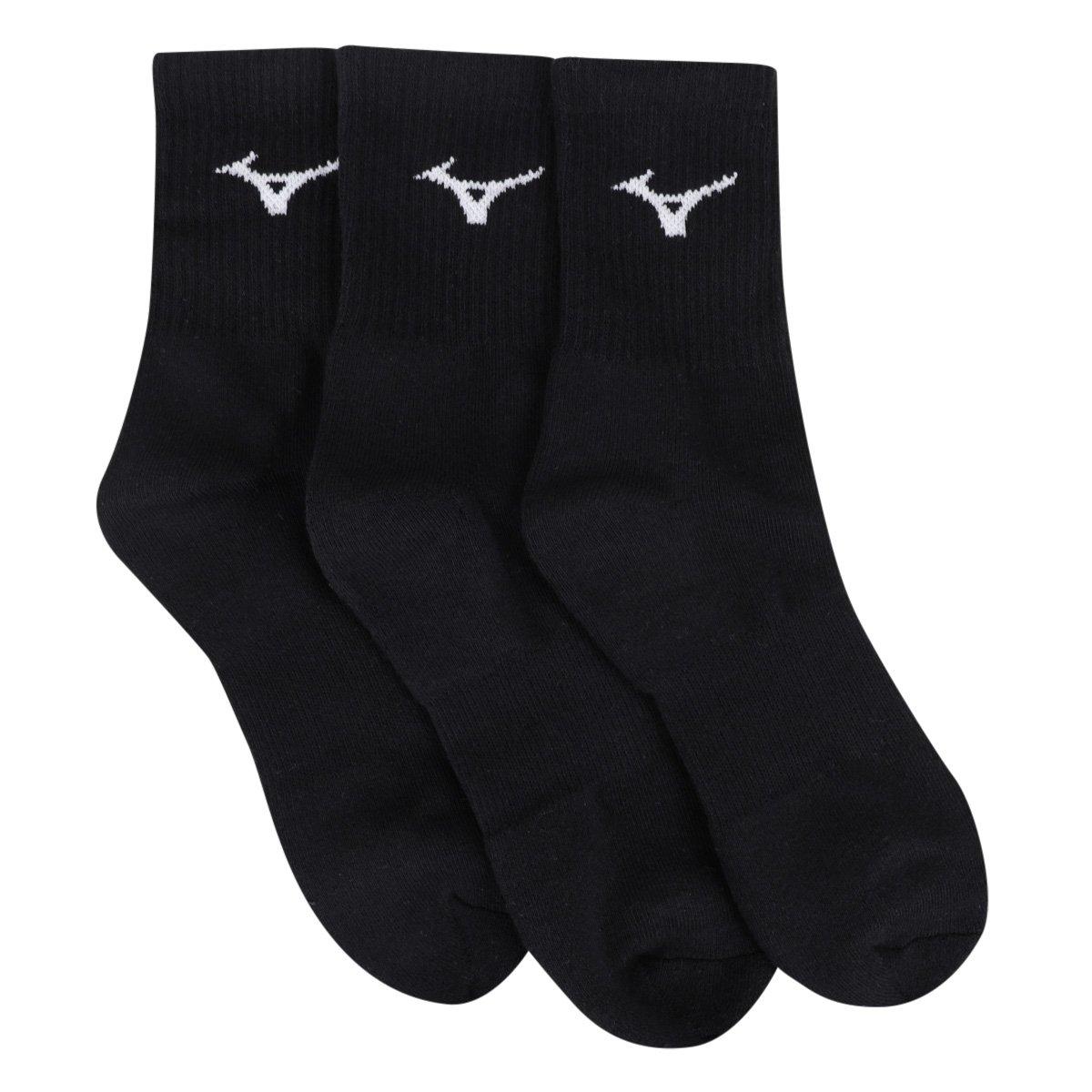 Kit Meia Cano Médio Mizuno Prime 3 Pares - 3