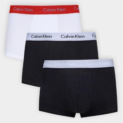 Kit Cueca Boxer Calvin Klein Low Rise Trunk Classic 3 Peças