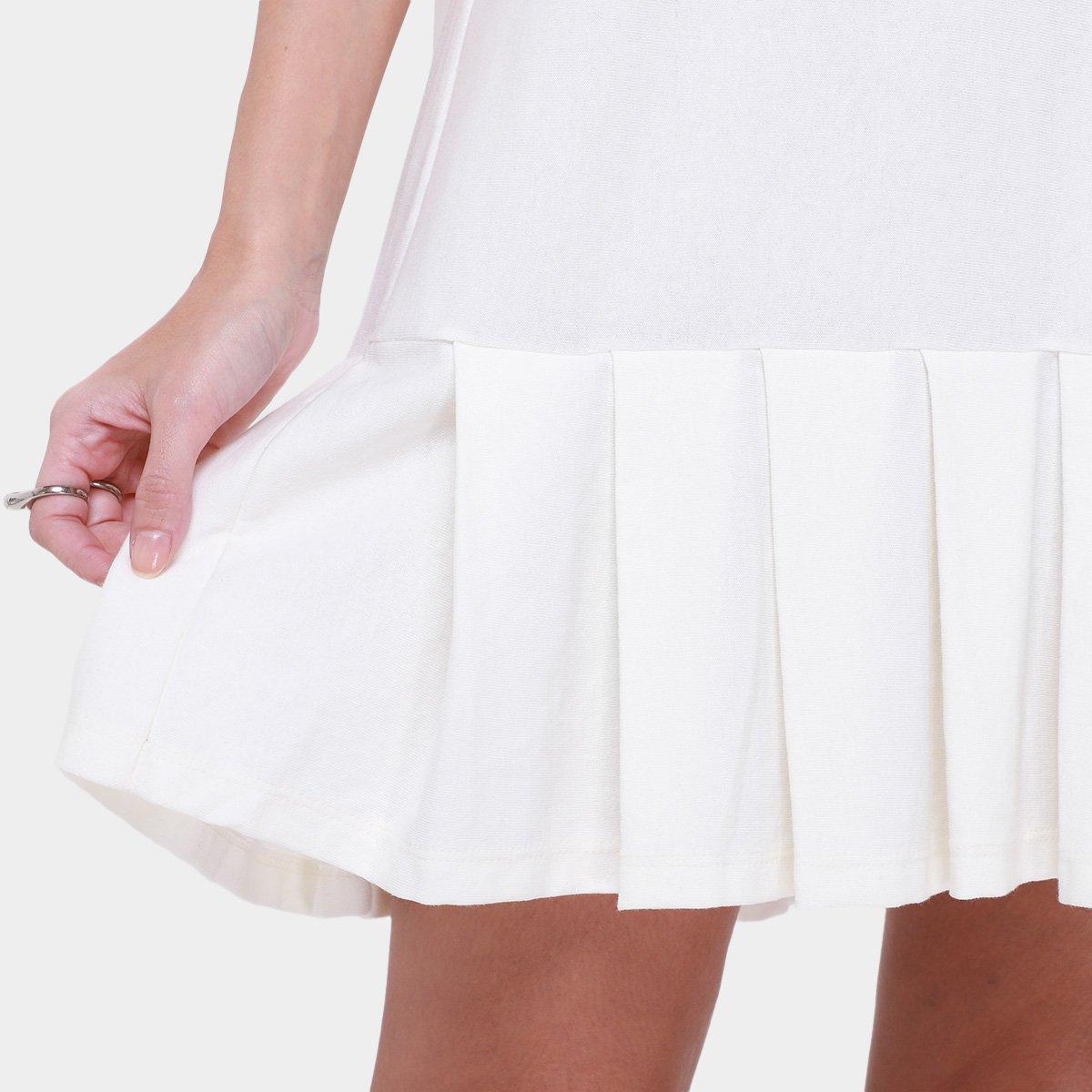 Vestido Curto Farm Pregas do Rio Flor - 3