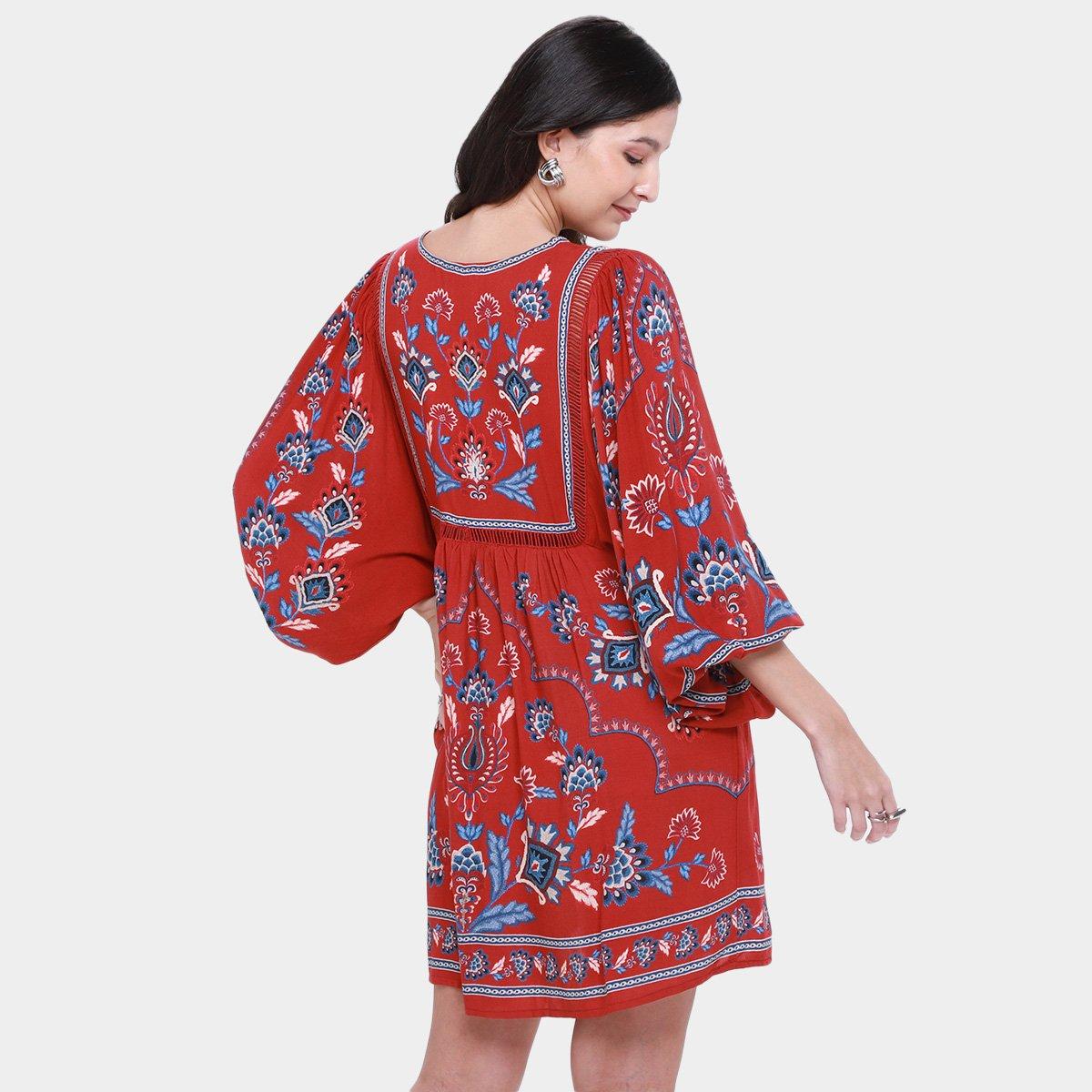 Vestido Curto Farm Lenço Nautico - 2