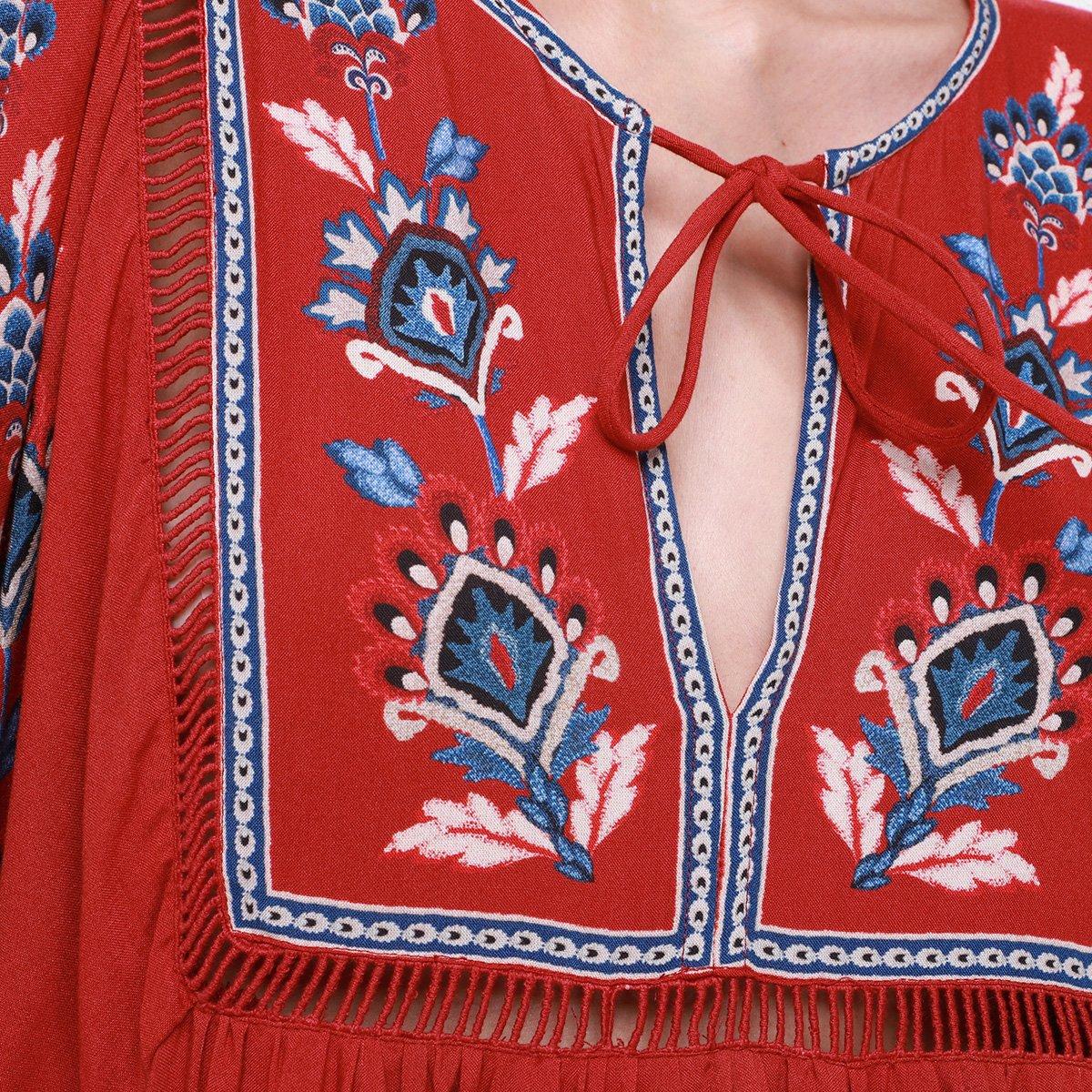 Vestido Curto Farm Lenço Nautico - 3