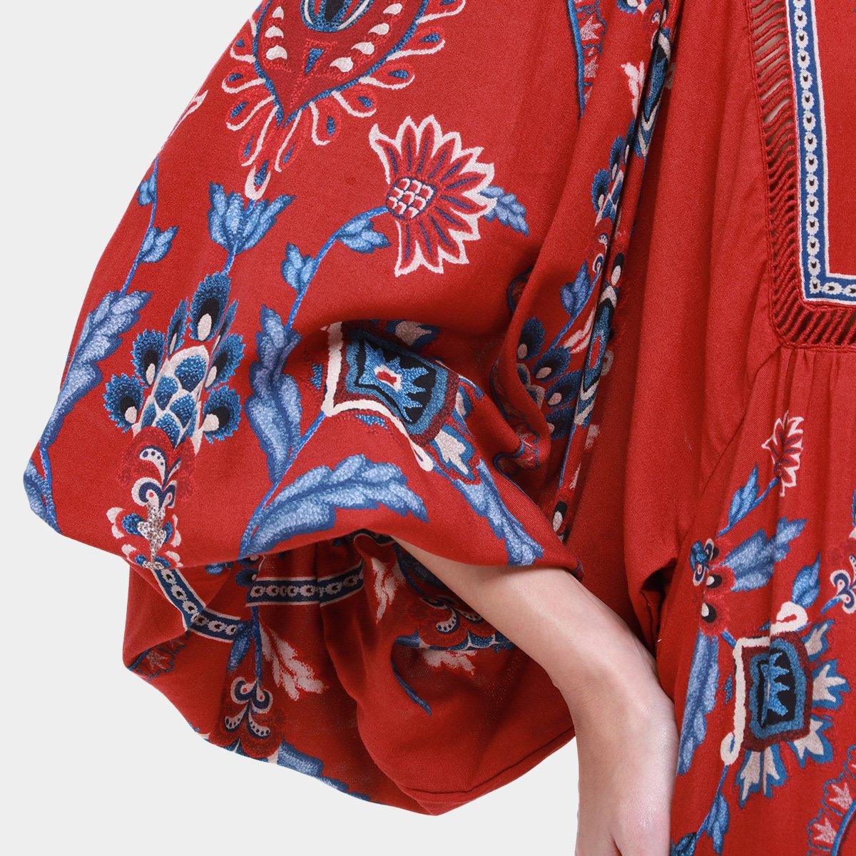 Vestido Curto Farm Lenço Nautico - 4