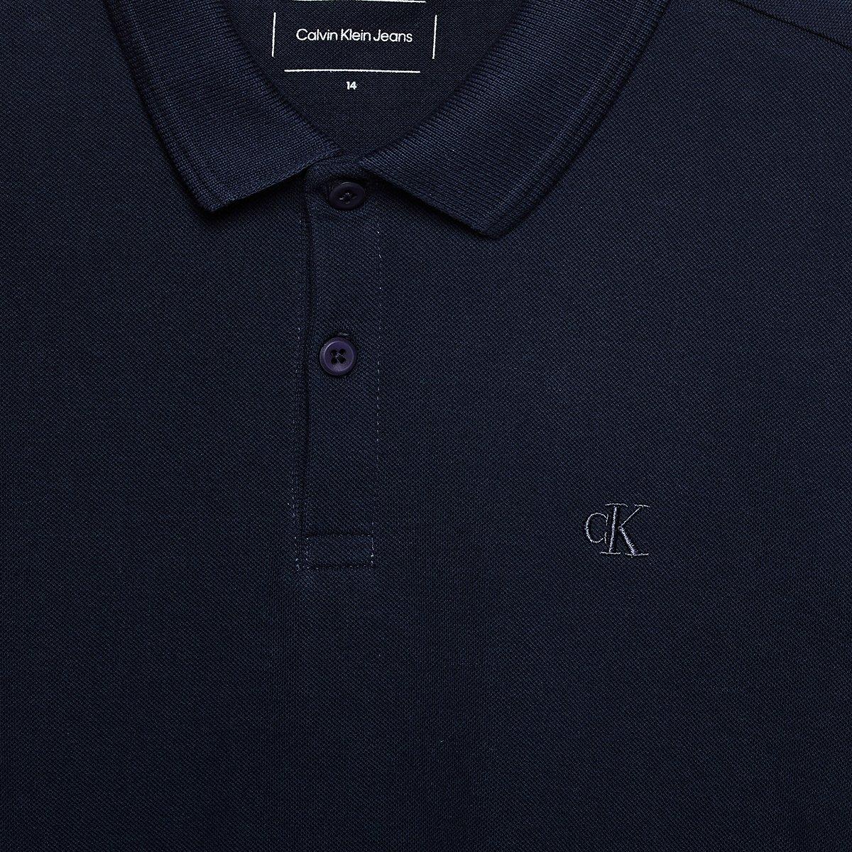 Camisa Polo Infantil Calvin Klein Logo Bordado - 2
