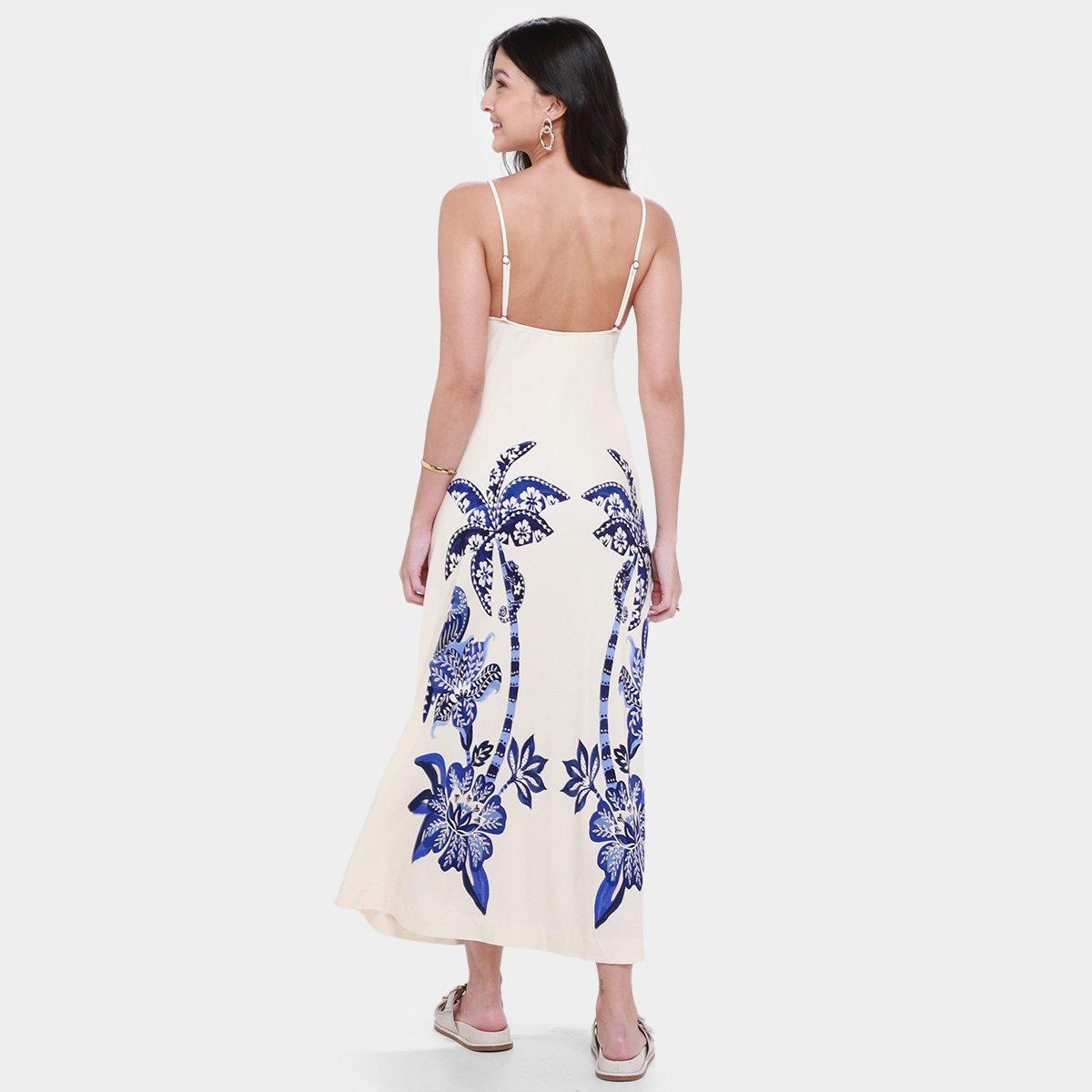Vestido Midi Farm Coqueiro Tropical - 2