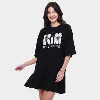 Vestido Curto Farm Pregas do Rio Flor - 1