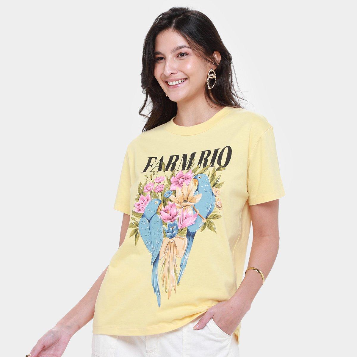 Camiseta Farm Fit Flores e Passáros - 1