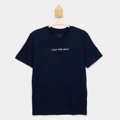 Camiseta Infantil Calvin Klein Logo Color