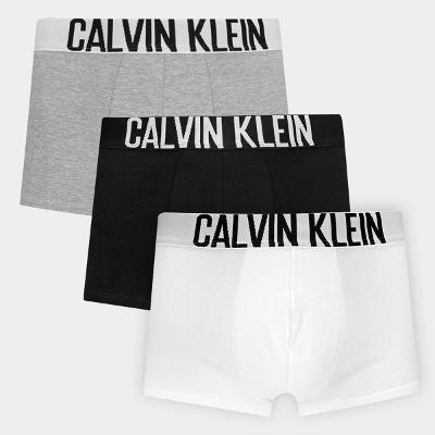 Kit Cueca Boxer Calvin Klein Trunks Intense Power - 3 Peças