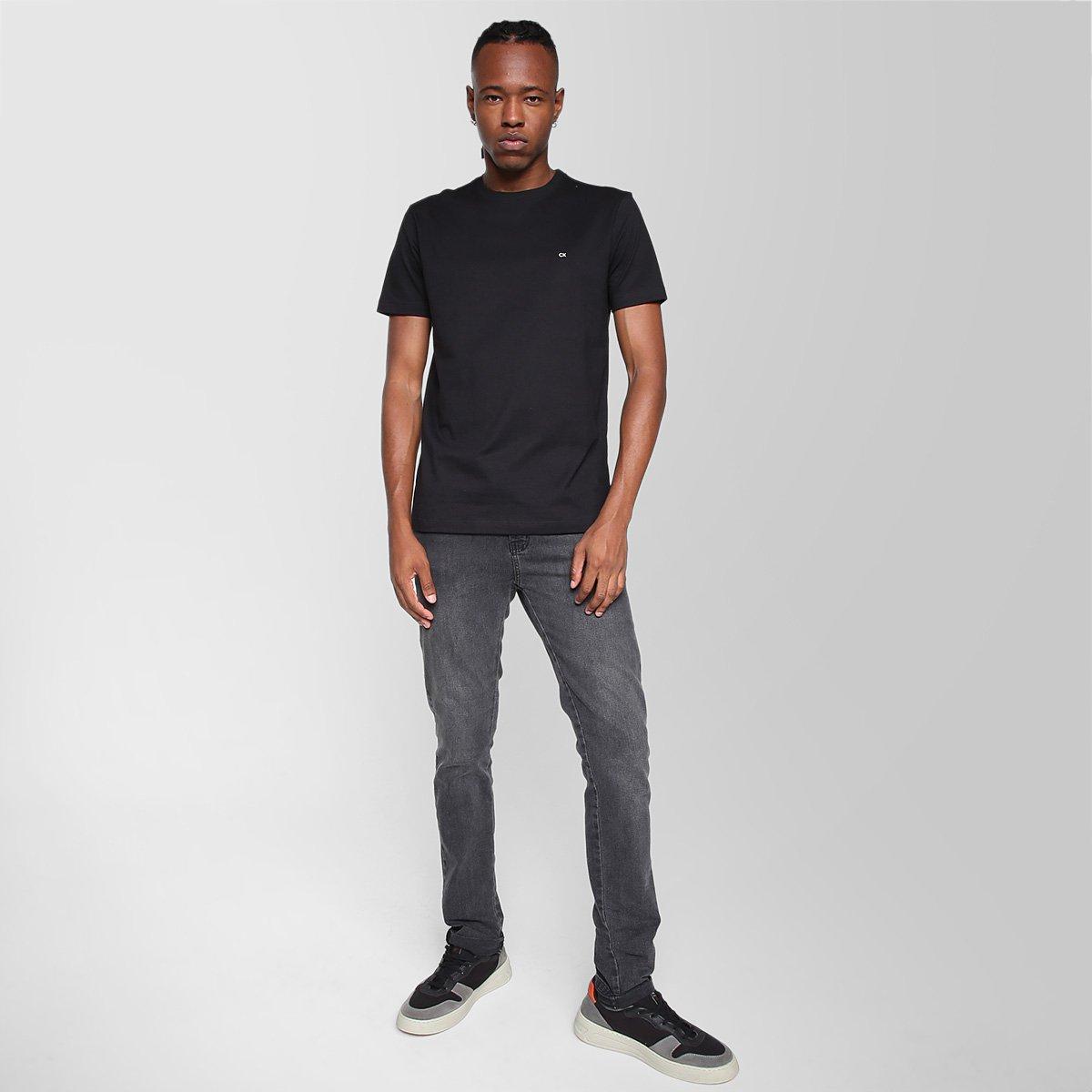 Camiseta Calvin Klein Básica Meia Malha Masculina - 4