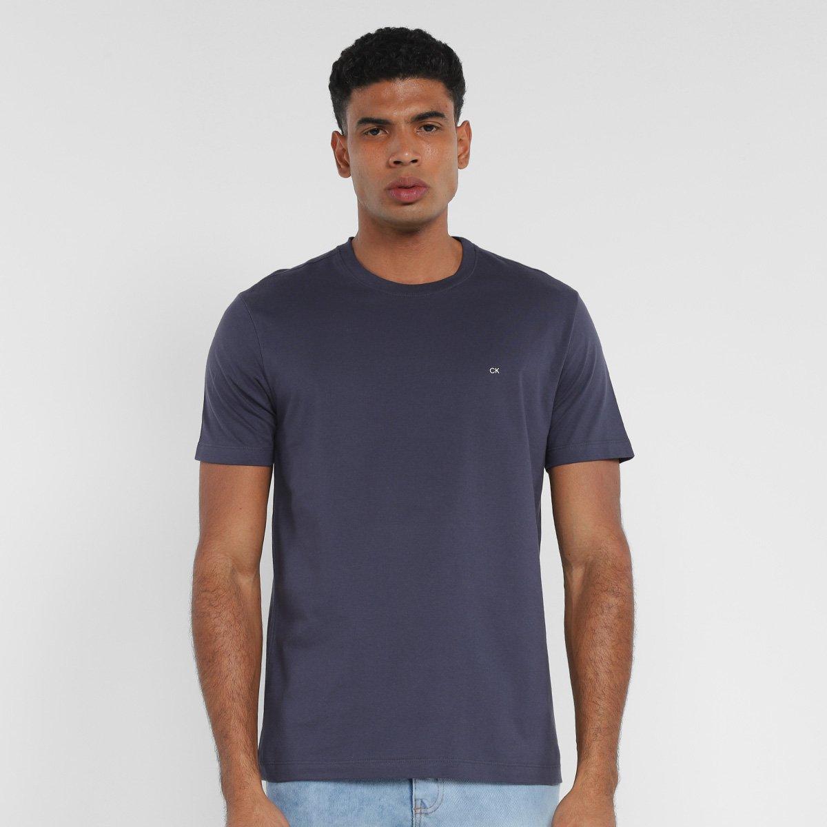 Camiseta Calvin Klein Básica Meia Malha Masculina - 1