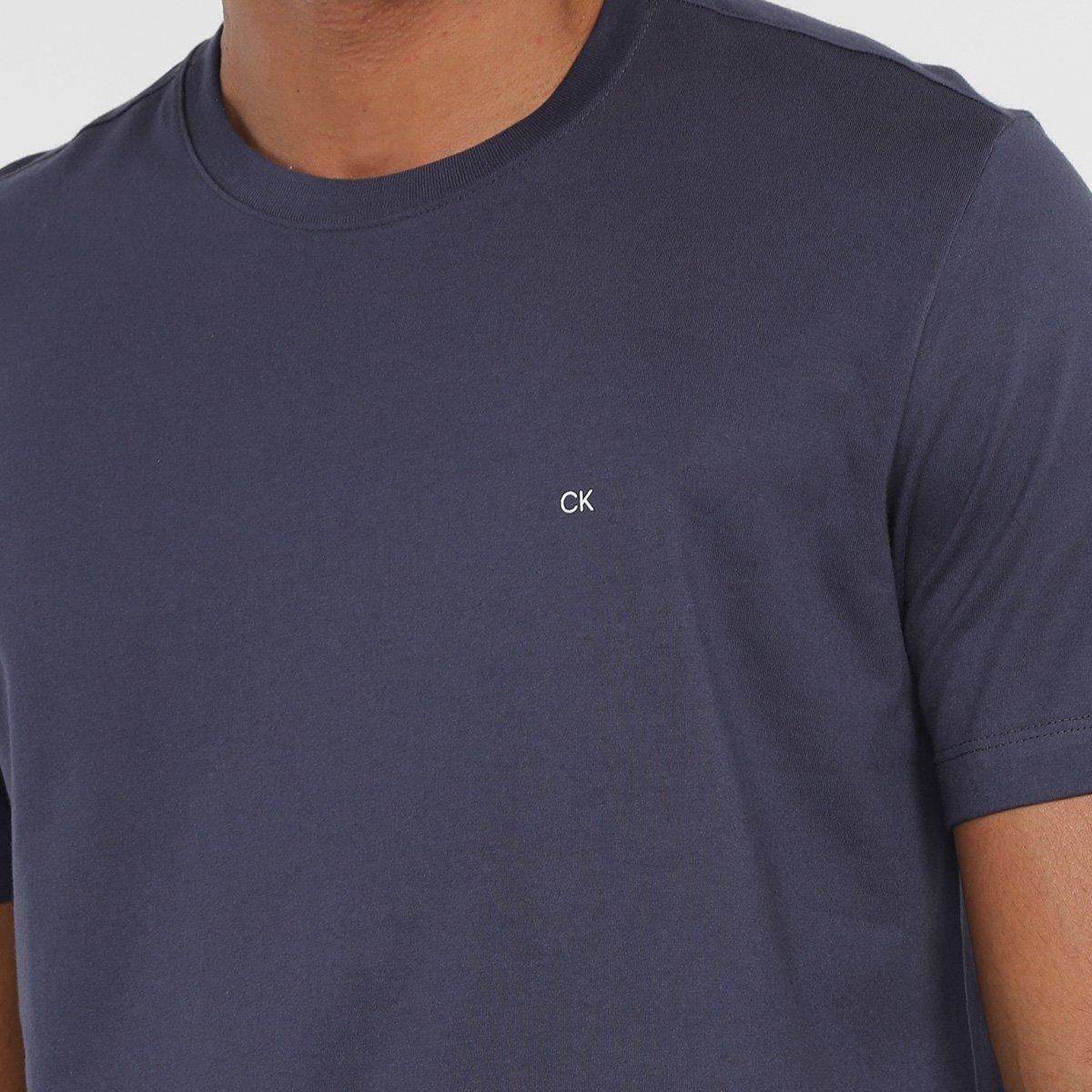 Camiseta Calvin Klein Básica Meia Malha Masculina - 3