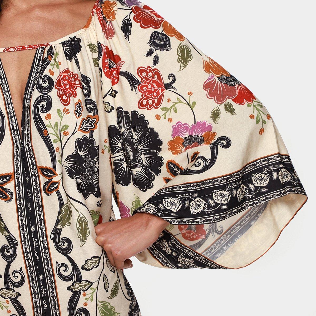 Vestido Curto Farm Flor de Fita - 3