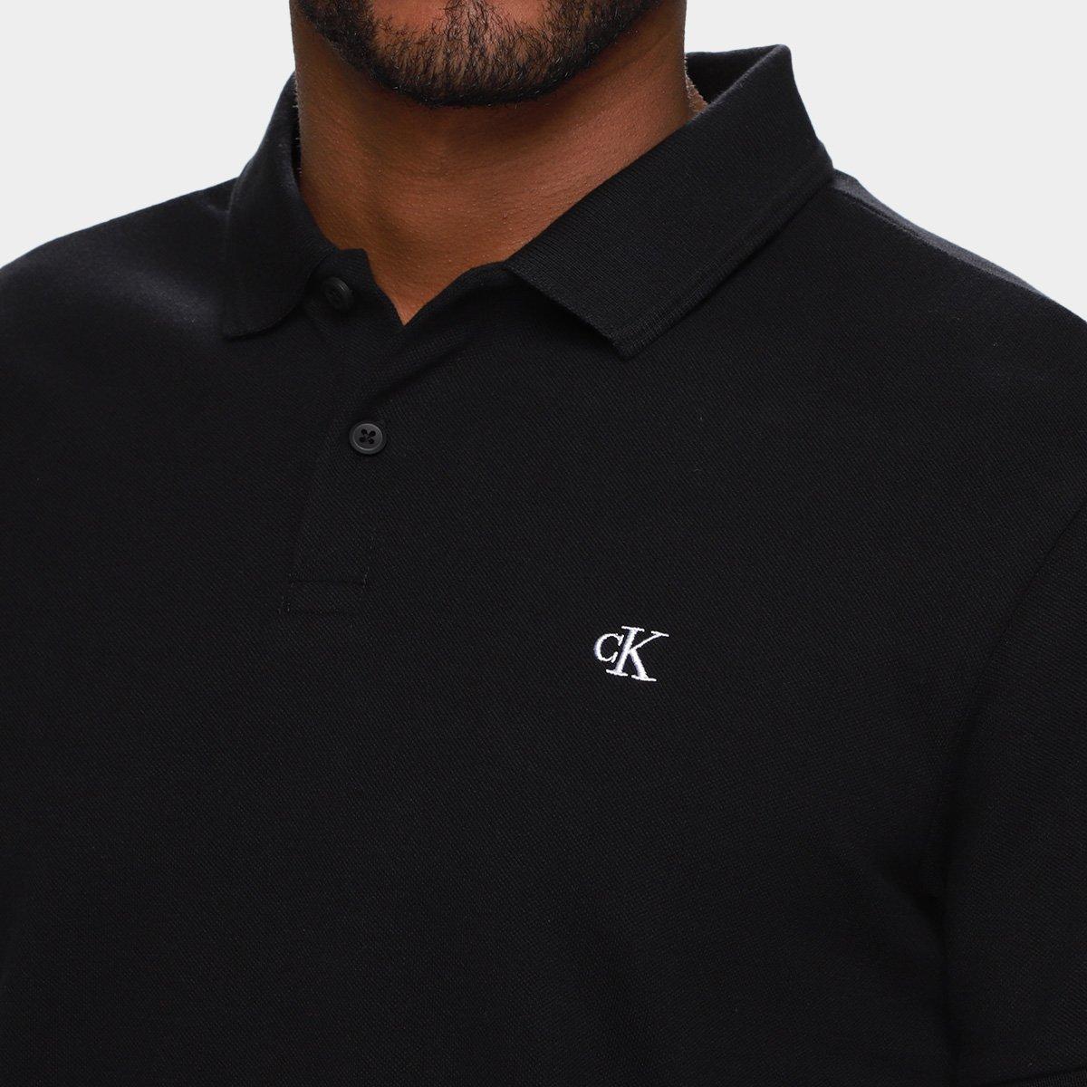 Camisa Polo Calvin Klein Logo Bordado Masculino - 3