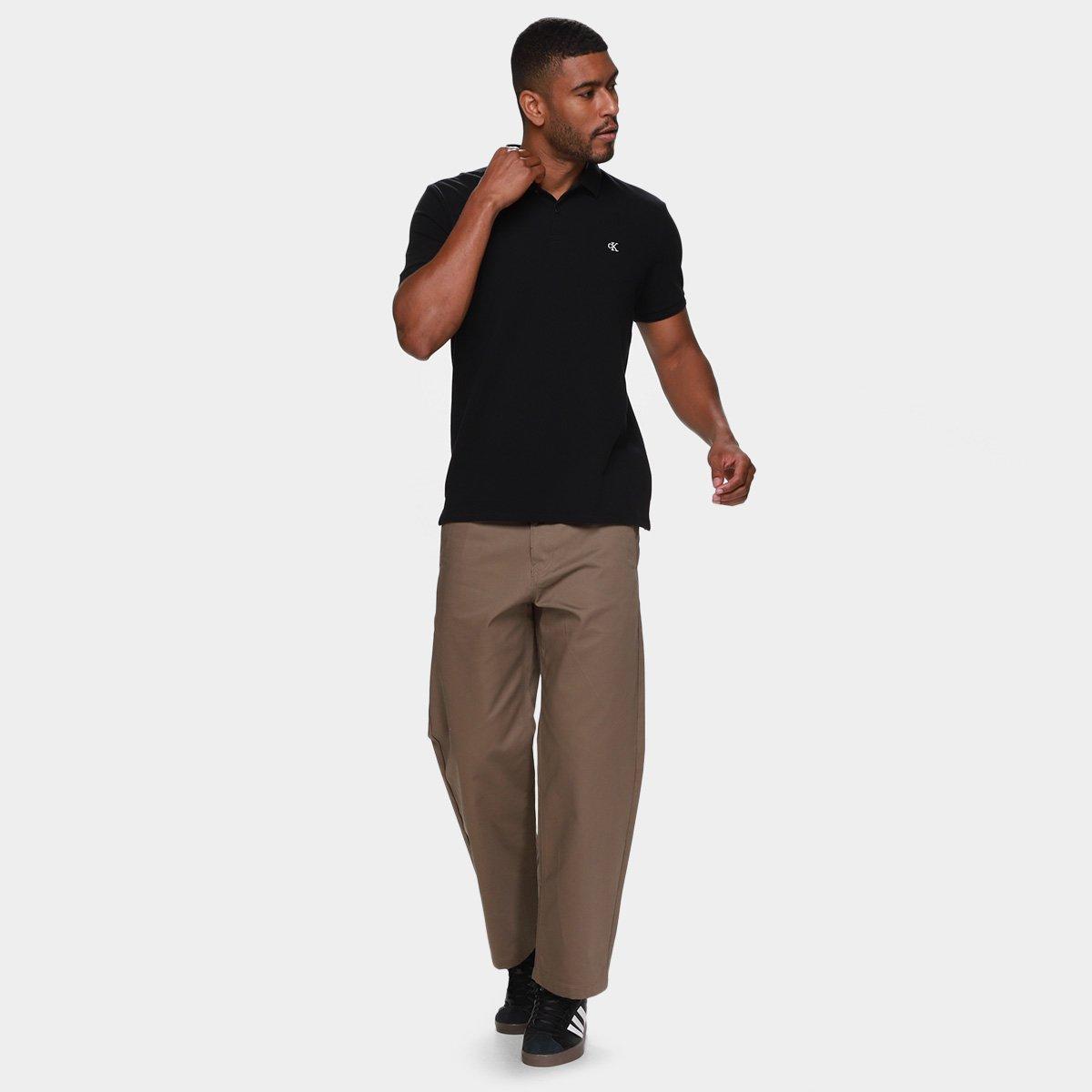 Camisa Polo Calvin Klein Logo Bordado Masculino - 4